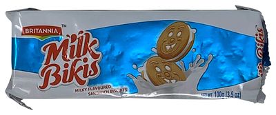 Britannia Milk Bikis Milky Sandwich Cream Biscuits 100gm