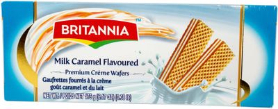 Britannia Milk Caramel Flavored Premium Cream Wafers