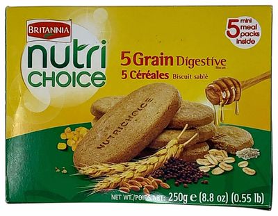 Britannia Nutri Choice 5 Grain Digestive Biscuits 250gm