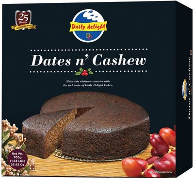 Daily Delight Dates n' Cashews Cake 700gm