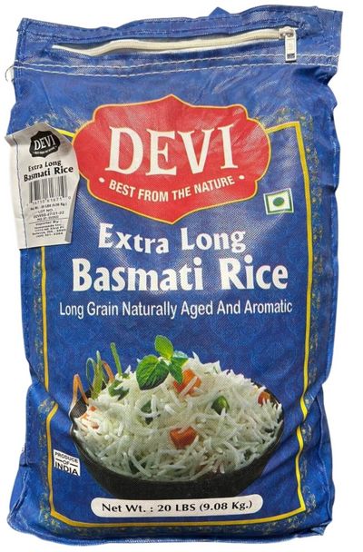 Devi Extra Long Basmati Rice 20 LB