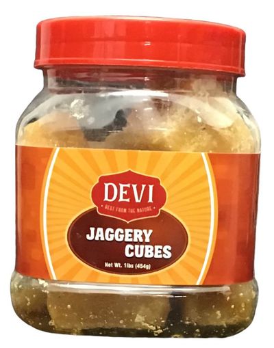 Devi Jaggery Cubes Jar 1LB