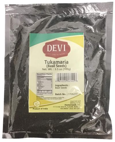 Devi Tukamaria Takmaria Basil Seeds (Sabja) 100gm