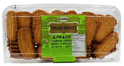 Golden Ajwain Carom Seeds Punjabi Cookies Biscuits