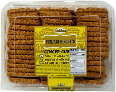 Golden Ginger Gur Punjabi Cookies Biscuits 2.42LB