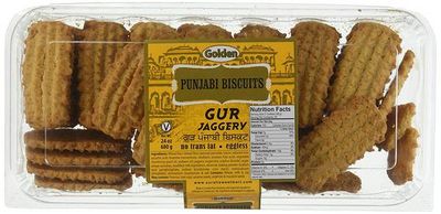 Golden Gur Jaggery Punjabi Cookies Biscuits