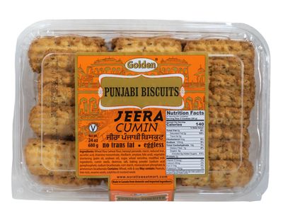 Golden Jeera Cumin Punjabi Cookies Biscuits 2.42LB