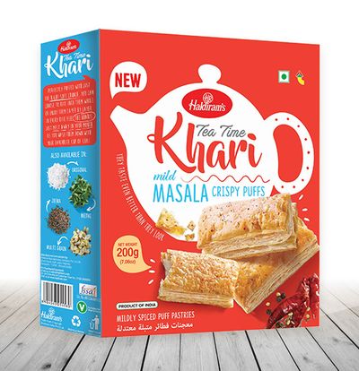 Haldirams Tea Time Khari Mild Masala Crispy Puffs 200gm