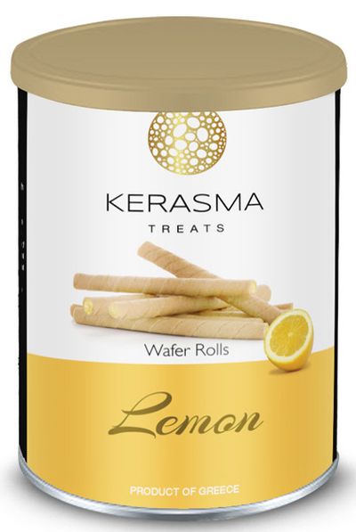 Kerasma Lemon Wafer Rolls Cookies 400gm