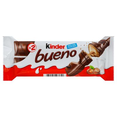 Kinder Bueno Milk & Hazelnuts (2x57gm Bars)